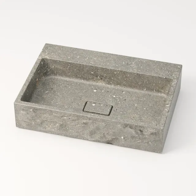 unique-habitat-aumar-vasque-60-cm-bleu-gris-sans-percement image 1