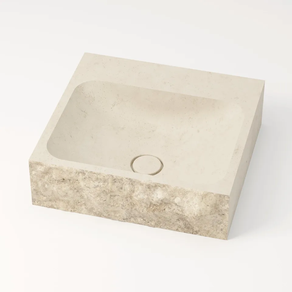 unique-habitat-serre-pon-on-mol-anos-44-cm-vasque-cr-me-sans-percement image 1