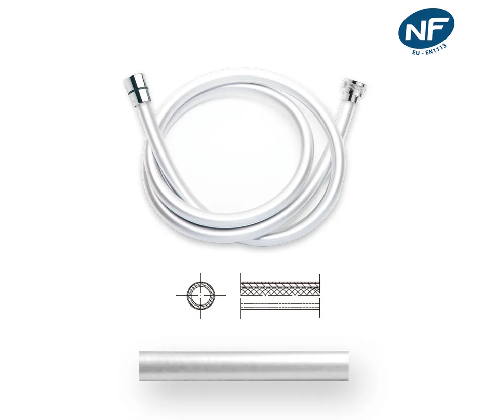 disflex-hoses-silverflex-nf-flexible-de-douche-argent image 1