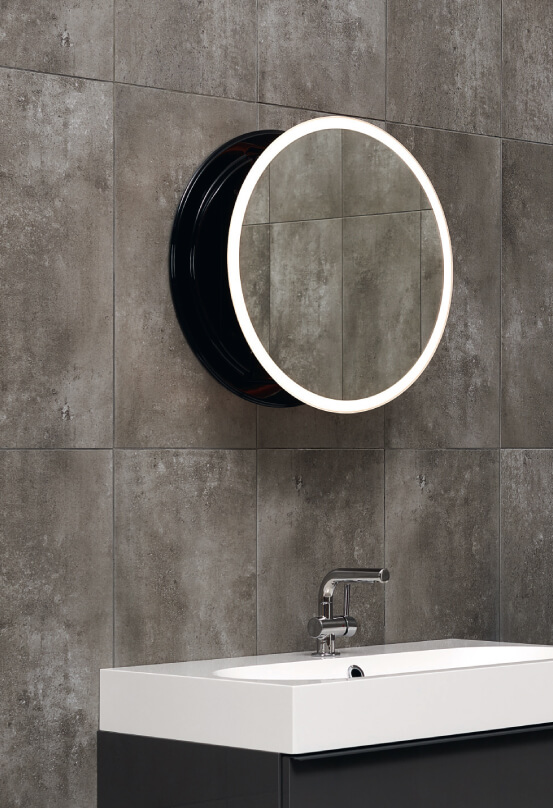 miior-mid-sun-miroir-led-rond-50-cm-coulissant-noir image 3