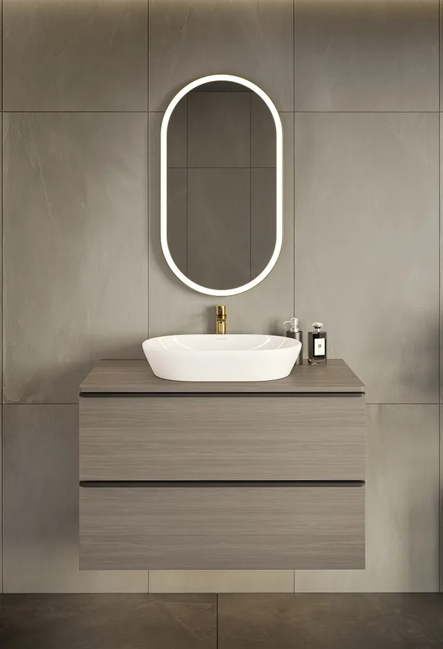 miior-trend-ovo-5090-miroir-salle-de-bain-led-blanc-mat image 1
