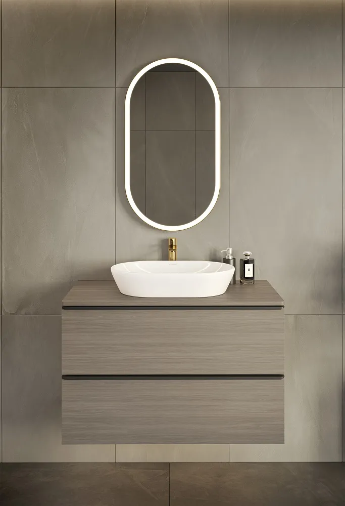 miior-trend-ovo-5090-miroir-salle-de-bain-led-blanc-mat image 1