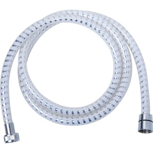 odyssea-flexible-de-douche-semi-lisse-blanc-chrom-1-5-m image 1