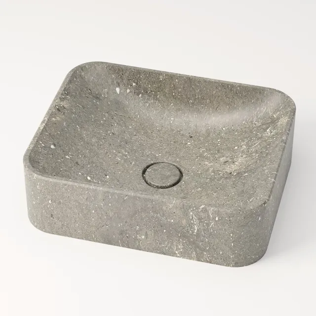 unique-habitat-ubaye-vasque-marbre-bleu-gris-44-cm-poser image 1
