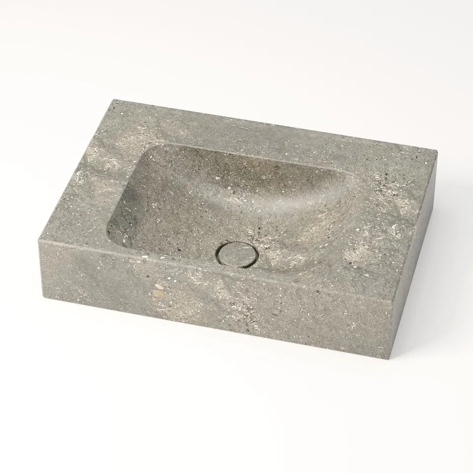 unique-habitat-serre-pon-on-vasque-ovale-marbre-bleu-gris-60-cm image 1