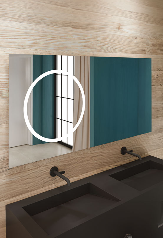 miior-loft-dot-plus-14070-miroir-led-rond-central-noir-mat image 1
