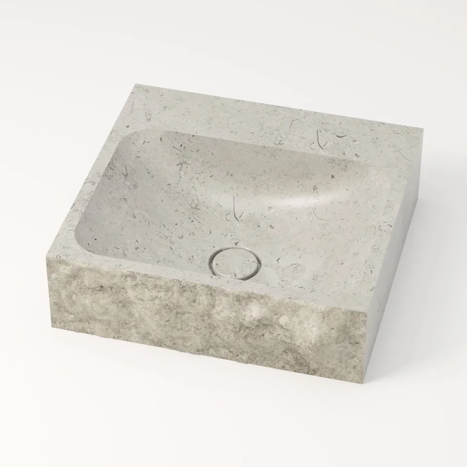 unique-habitat-serre-pon-on-vasque-44-cm-gris-nuage-sans-percement image 1
