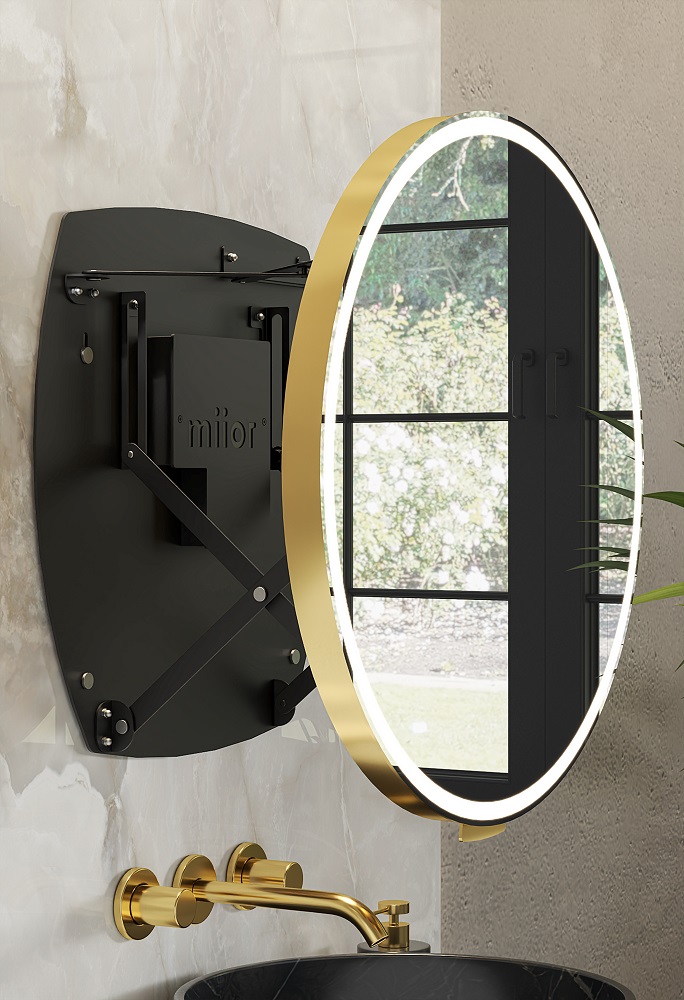 miior-trend-luna-60-miroir-rond-led-coulissant-ip44 image 4