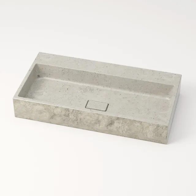 unique-habitat-aumar-vasque-pierre-grise-80-cm-gris-nuage image 1