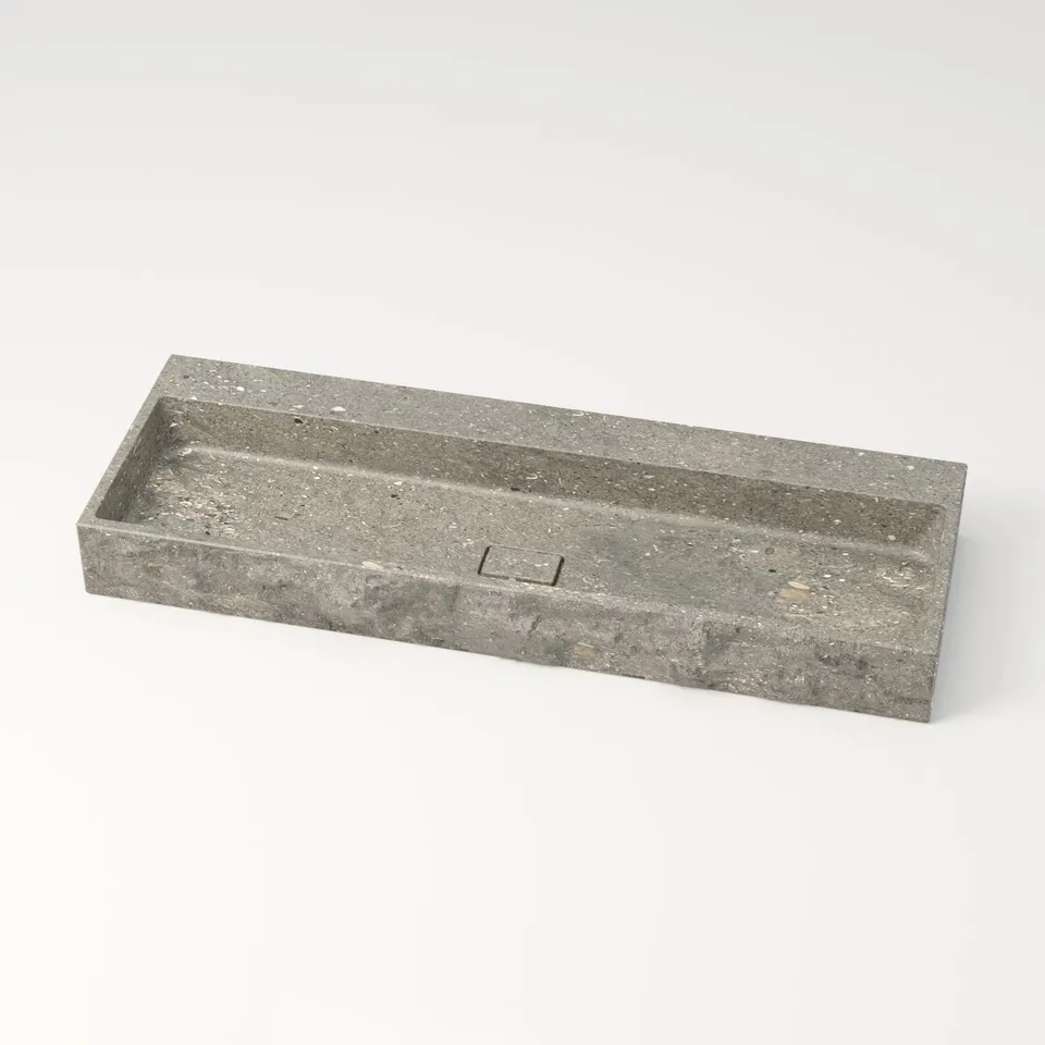 unique-habitat-aumar-vasque-120-cm-bleu-gris-sans-percement image 1