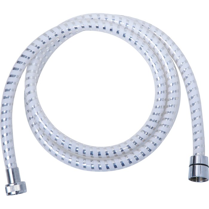 odyssea-flexible-de-douche-semi-lisse-blanc-chrom-1-5-m image 1