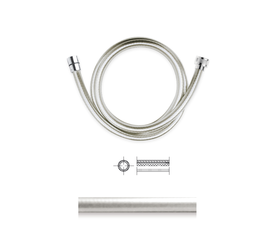 disflex-platinflex-flexible-douche-150-cm-argent image 1