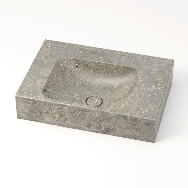 unique-habitat-serre-pon-on-60-cm-vasque-poser-marbre-bleu-gris-brut image 1