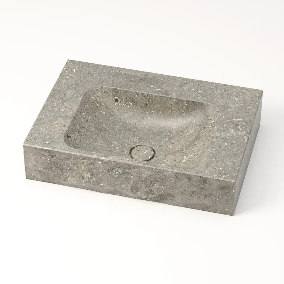unique-habitat-serre-pon-on-60-cm-vasque-poser-marbre-bleu-gris-brut image 1