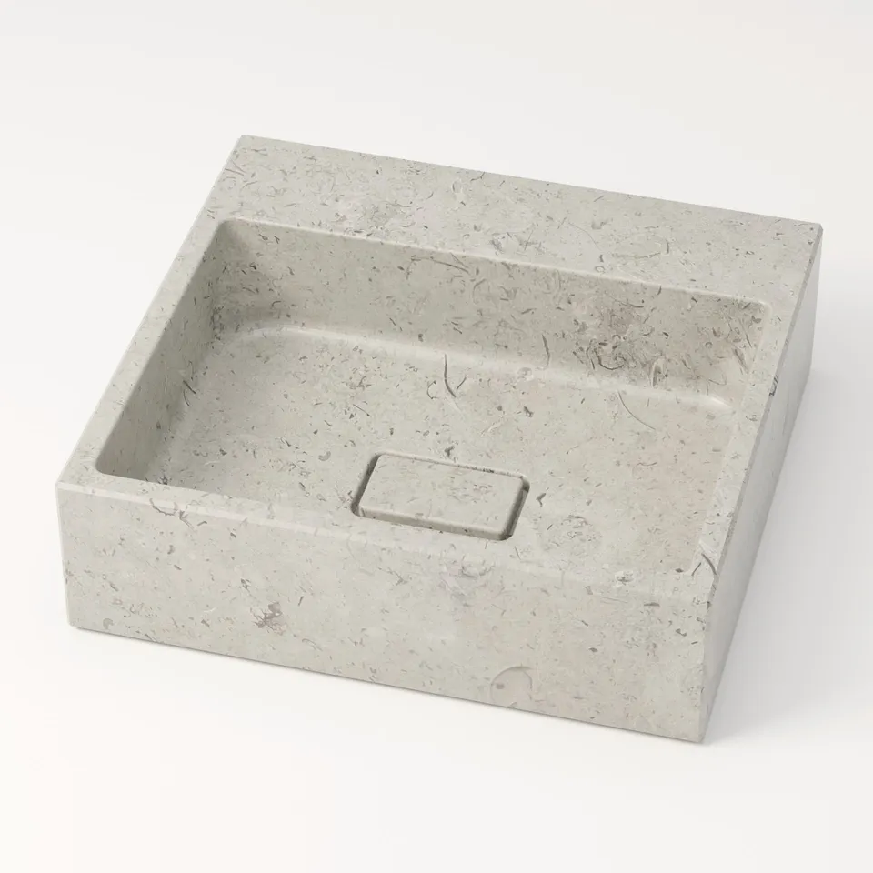 unique-habitat-aumar-petite-vasque-gris-nuage-44-cm-sans-percement image 1
