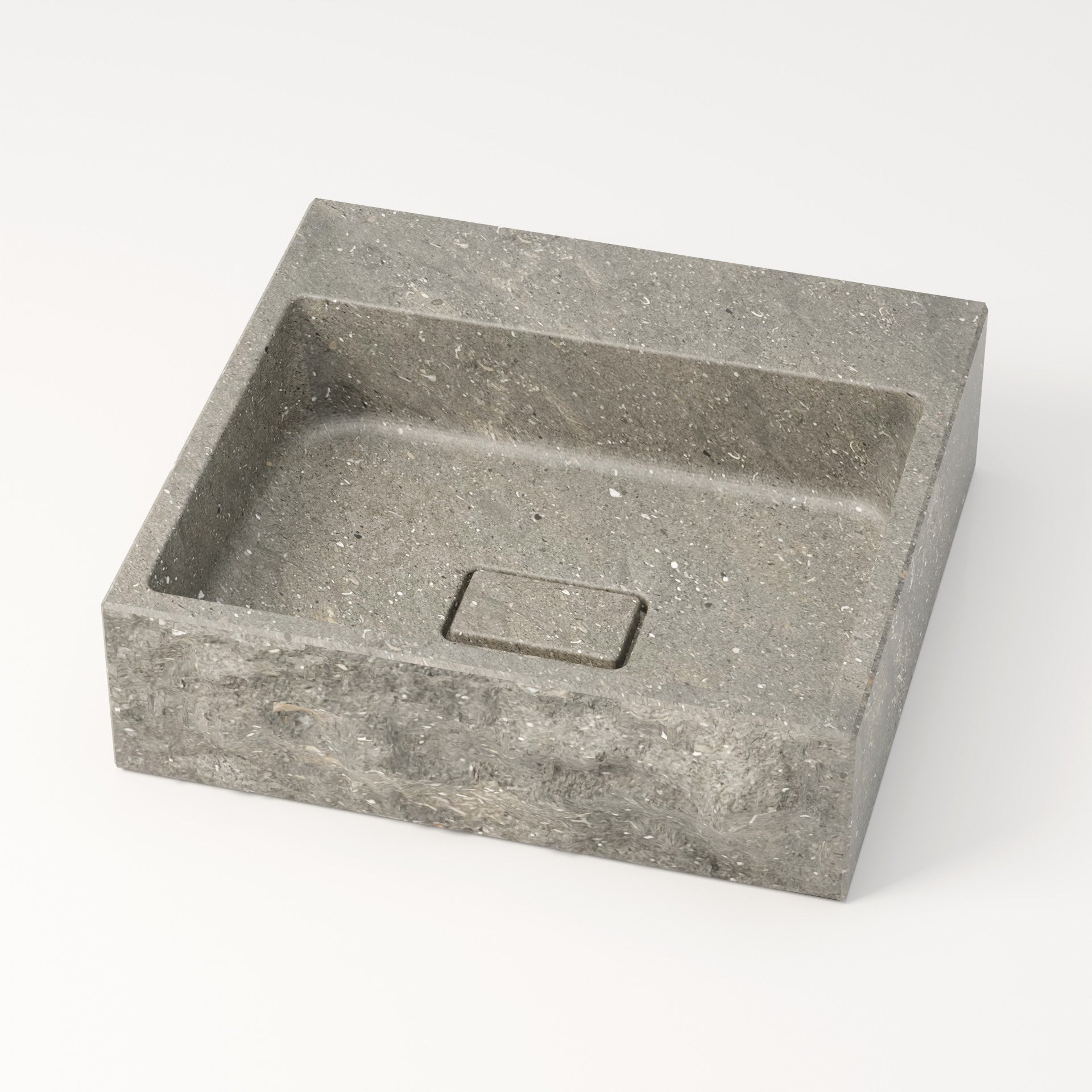 unique-habitat-aumar-vasque-44-cm-bleu-gris-sans-percement image 1