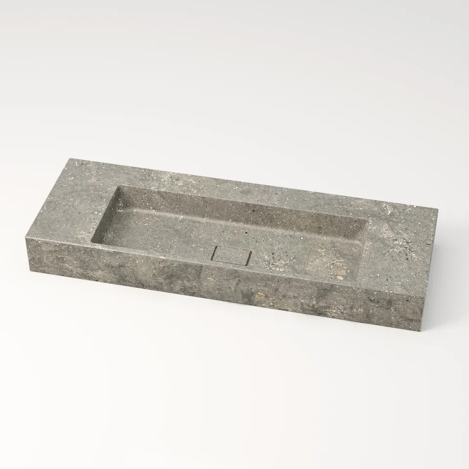 unique-habitat-l-man-plan-vasque-marbre-brut-120-cm-bleu-gris image 1