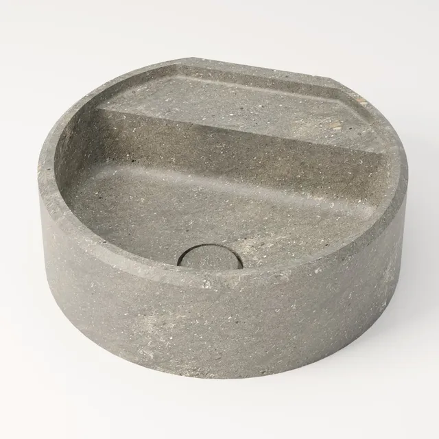 unique-habitat-salagou-vasque-ronde-44-cm-bleu-gris image 1