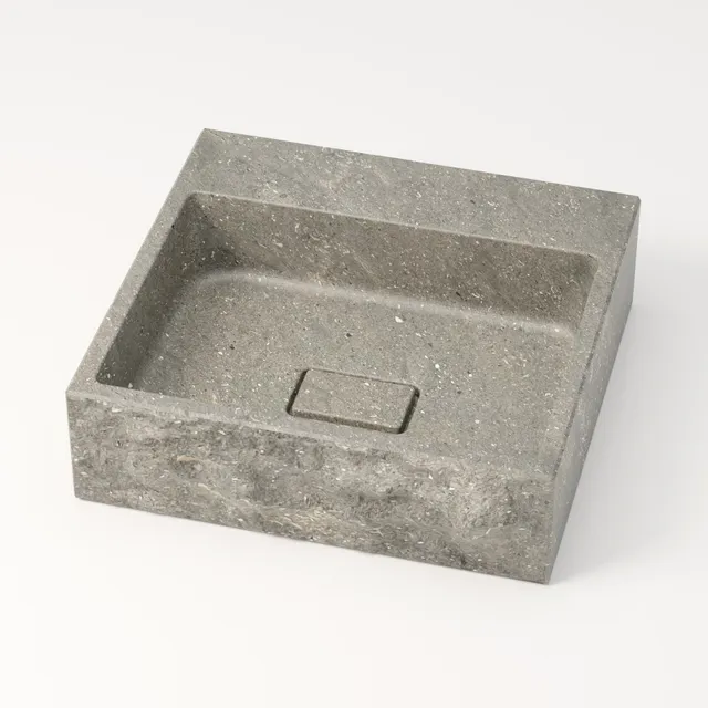 unique-habitat-aumar-vasque-44-cm-bleu-gris-sans-percement image 1