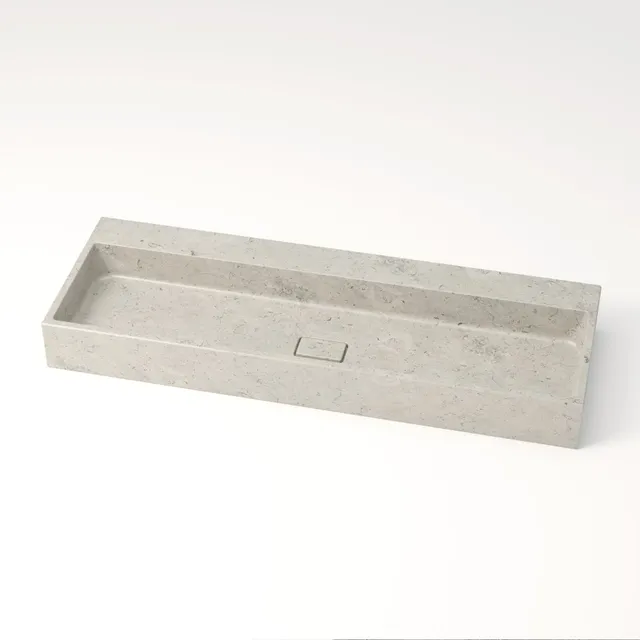 unique-habitat-aumar-grande-vasque-gris-nuage-120-cm-sans-percement image 1