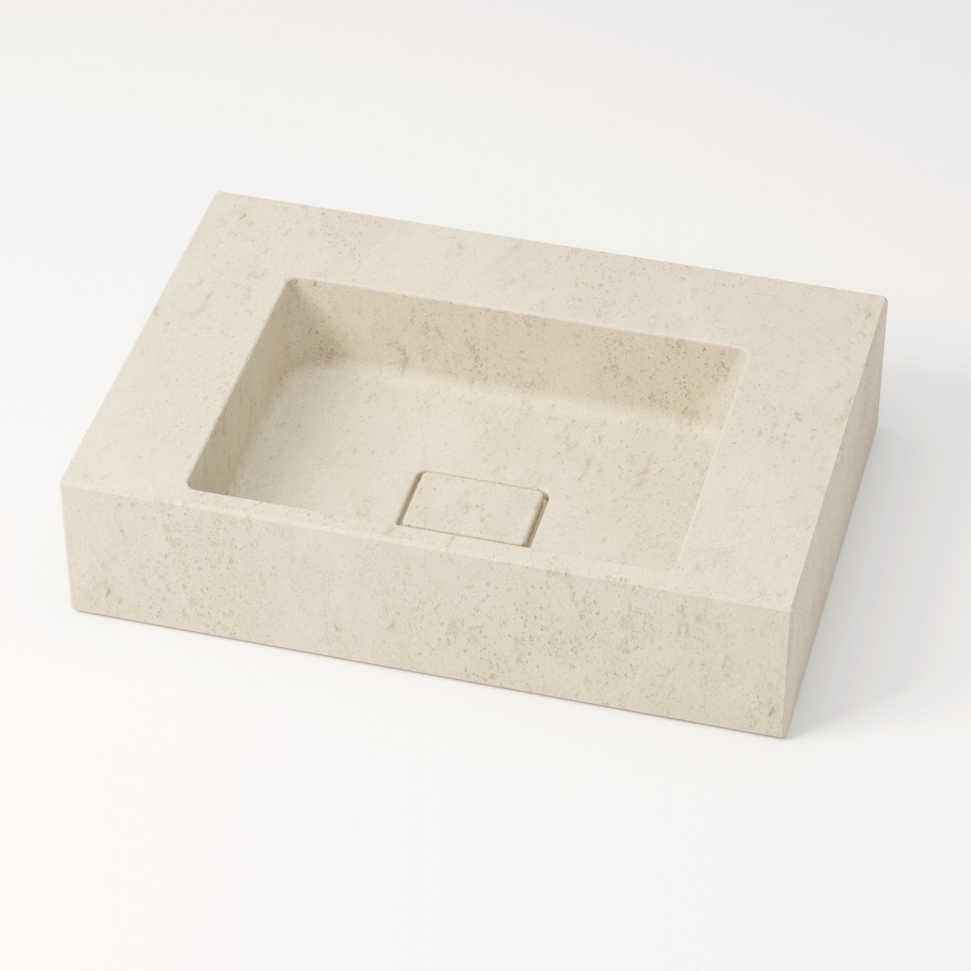 unique-habitat-l-man-60-cm-vasque-poser-pierre-beige-cr-me image 1