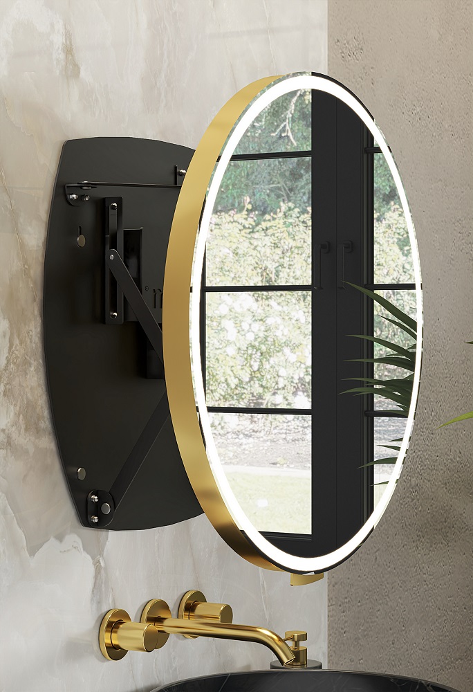 miior-trend-luna-60-miroir-rond-led-coulissant-ip44 image 3