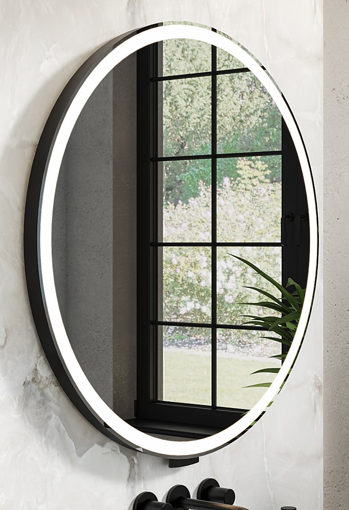 miior-trend-luna-80-miroir-led-mural-noir-mat image 2