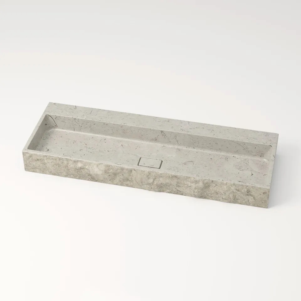 unique-habitat-aumar-vasque-120-cm-gris-nuage-sans-percement image 1