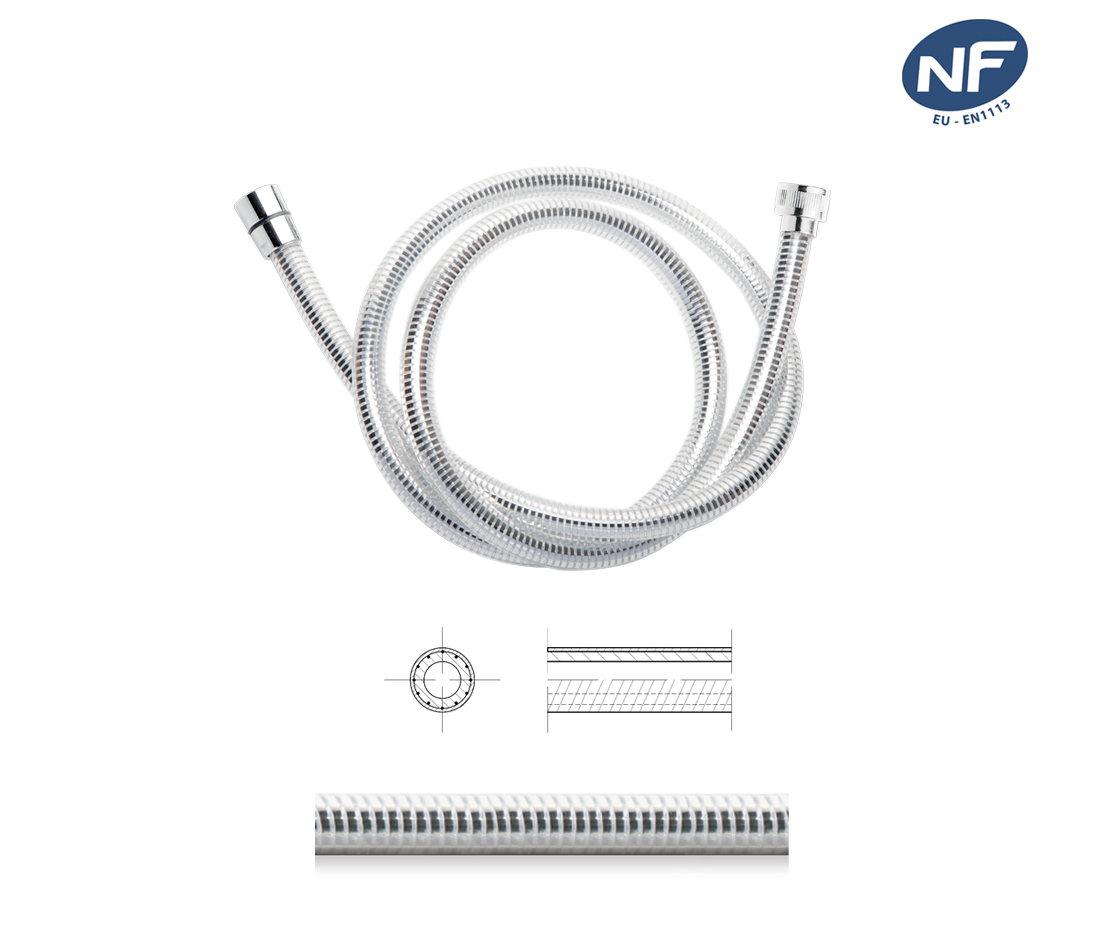 disflex-isoflex-nf-flexible-de-douche-inox-175-cm image 1