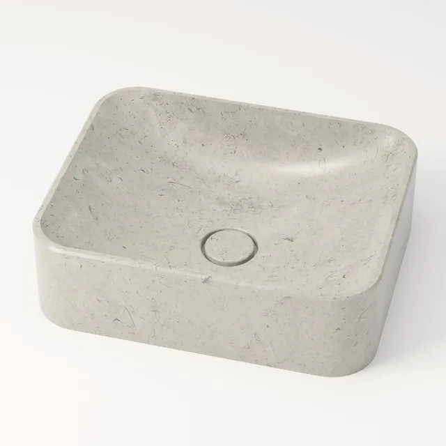 unique-habitat-ubaye-vasque-pierre-44-cm-gris-nuage-sans-percement image 1