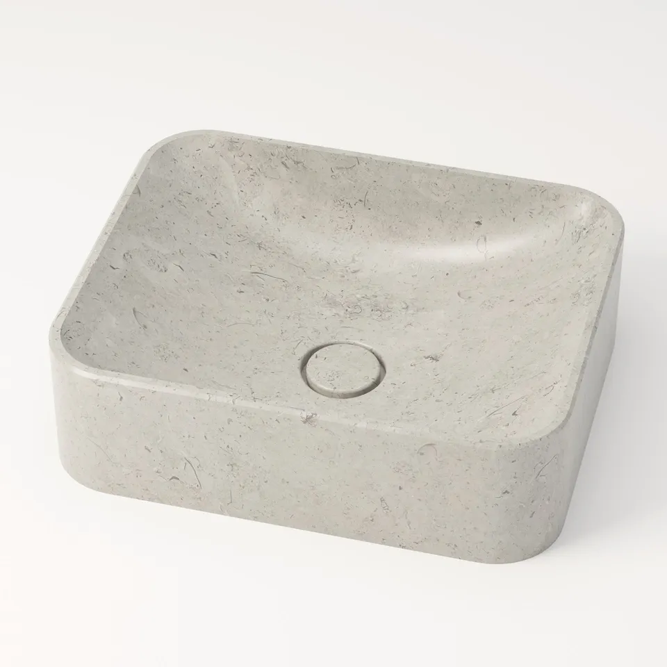 unique-habitat-ubaye-vasque-pierre-44-cm-gris-nuage-sans-percement image 1