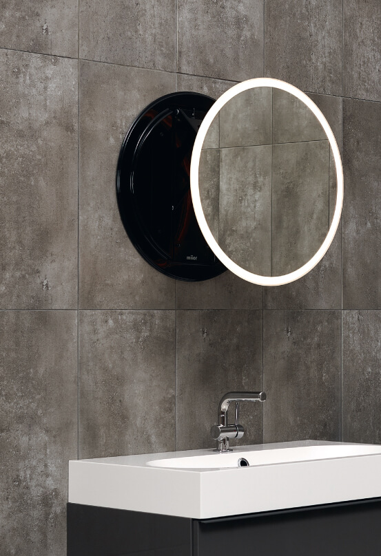 miior-mid-sun-miroir-led-rond-50-cm-coulissant-noir image 4
