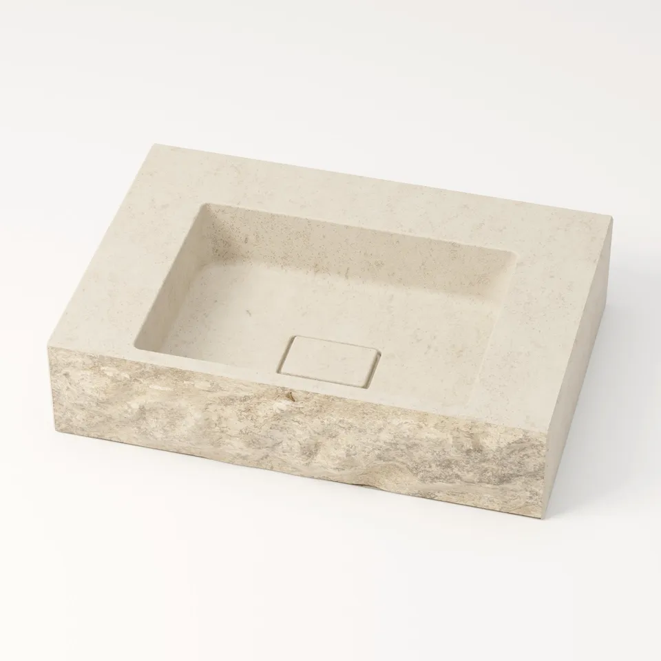 unique-habitat-l-man-60-cm-vasque-pierre-cr-me-mol-anos-brute image 1