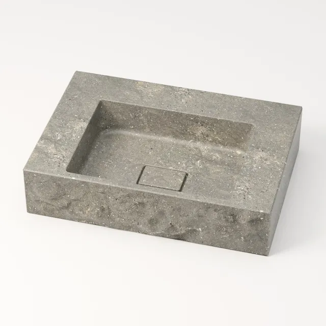 unique-habitat-l-man-vasque-marbre-60-cm-bleu-gris-brut image 1