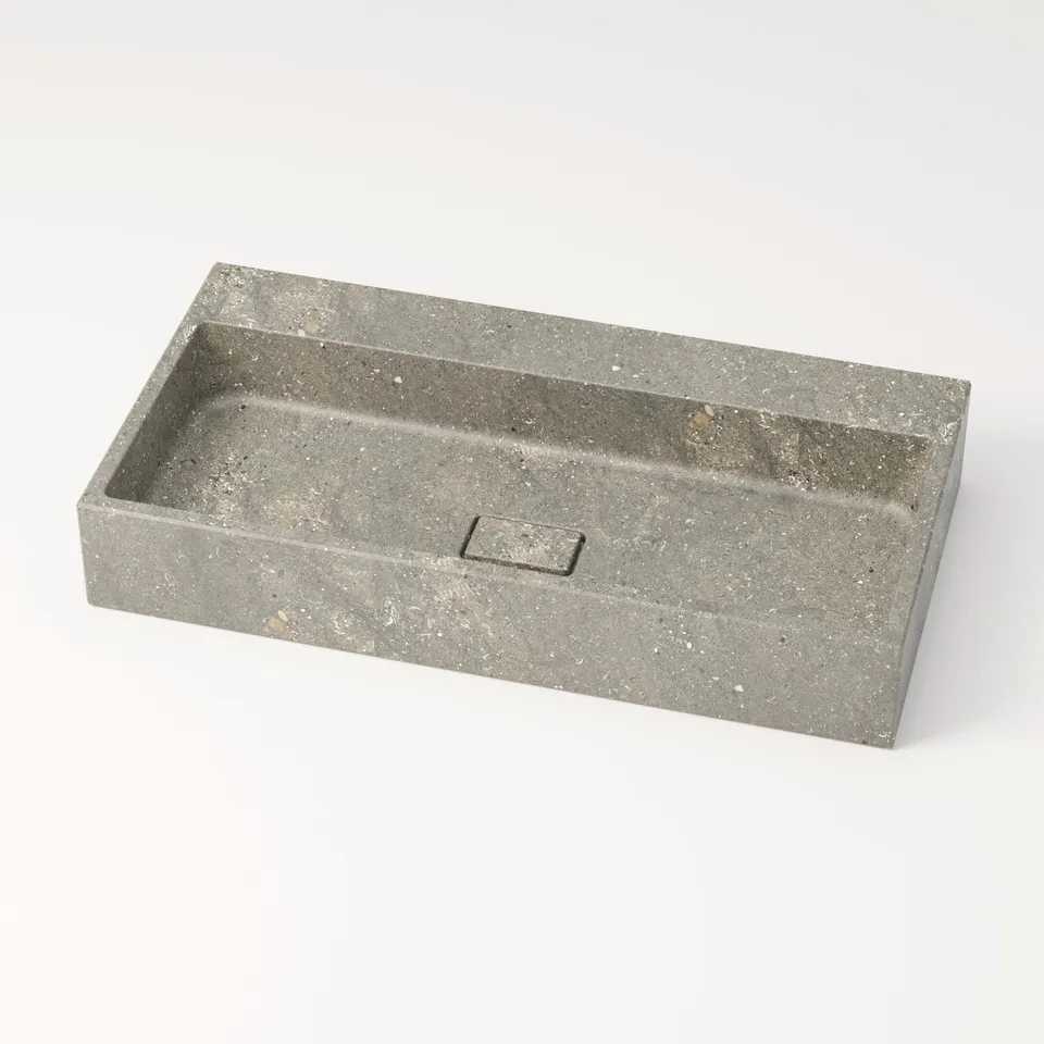 unique-habitat-aumar-vasque-marbre-bleu-80-cm-sans-percement image 1